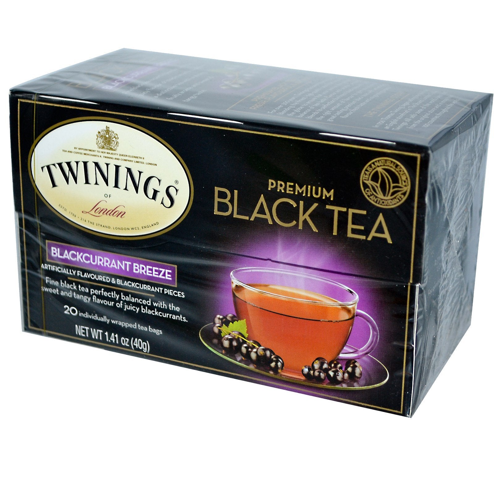 Product image of Twinings Premium Black Tea Blackcurrant Breeze 20 Tea Bags 1.41 oz 1.41 oz